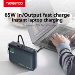 پاوربانک فست شارژ Tranyoo 65W 70000mAh مدل T-L7 - مشکی - Image 4
